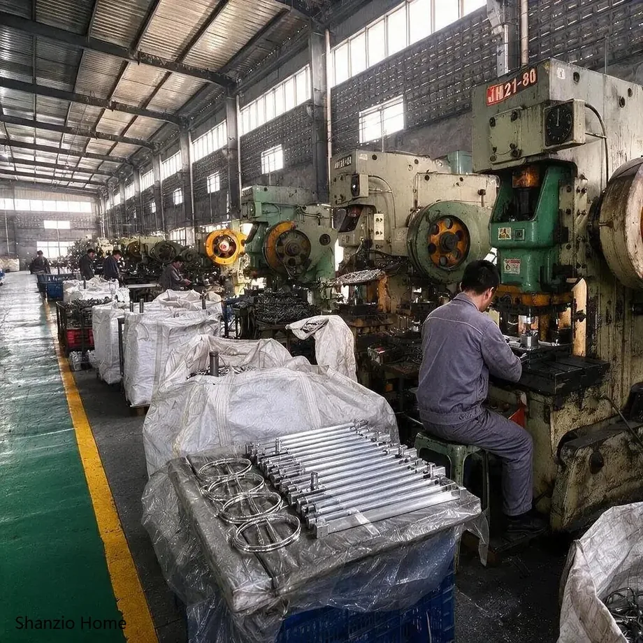 Shanzio Home factory - metal stamping production line for bathroom hardware