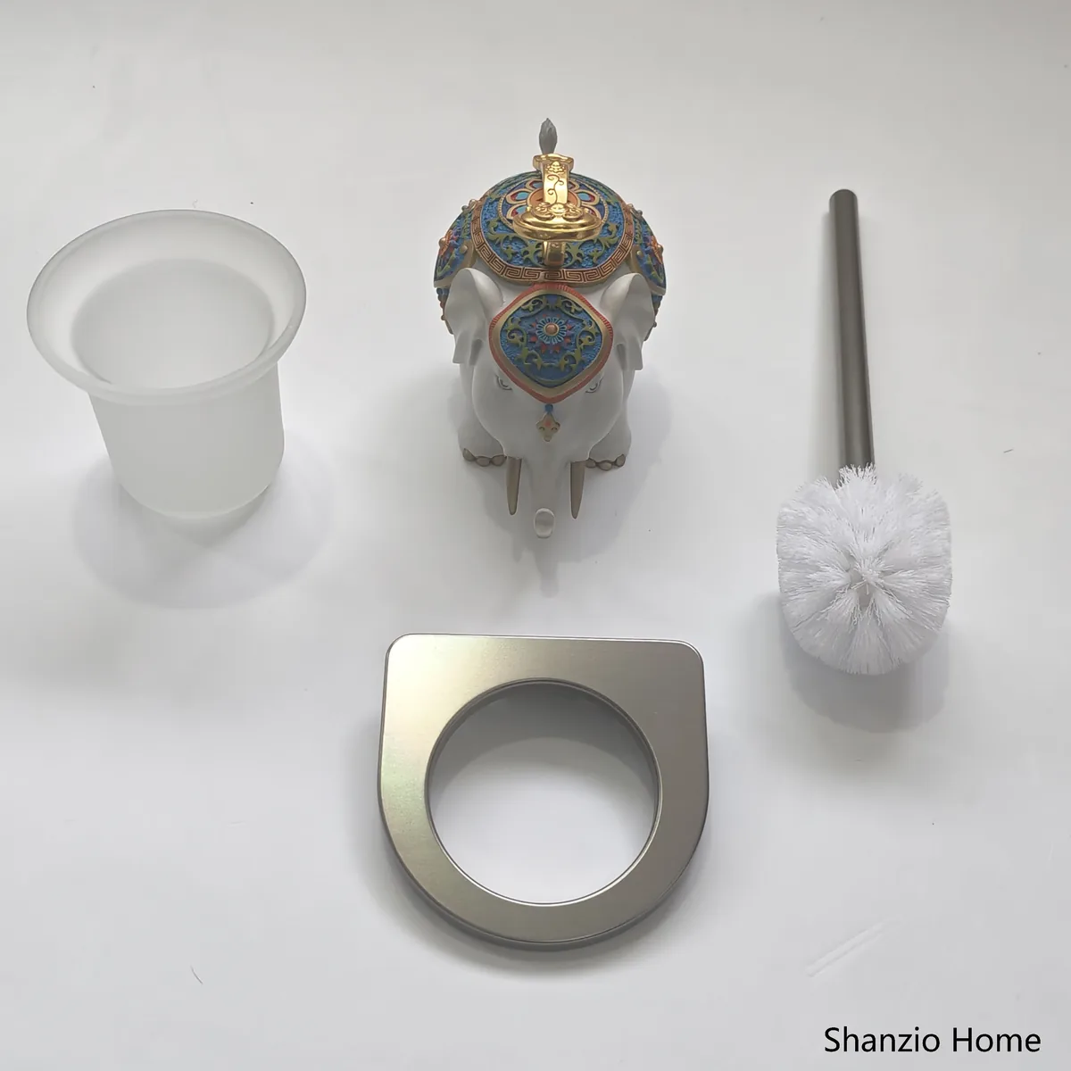 Mirror-Polished Gunmetal Grey Wall‑Mount Bathroom Accessories Set 001