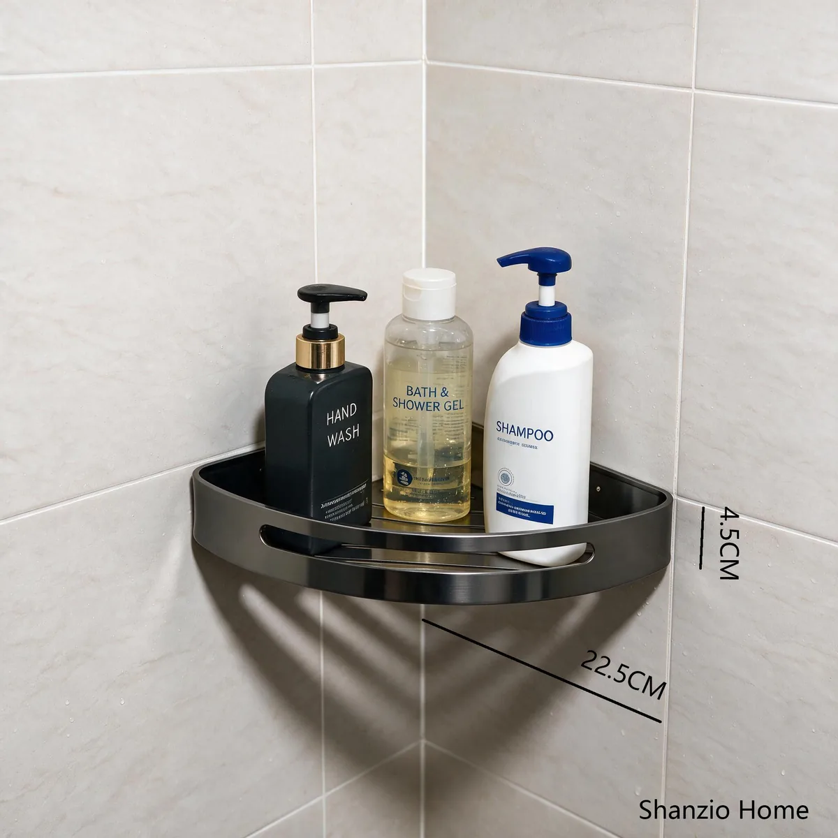 Mirror-Polished Gunmetal Grey Wall‑Mount Bathroom Accessories Set 001 - View 5