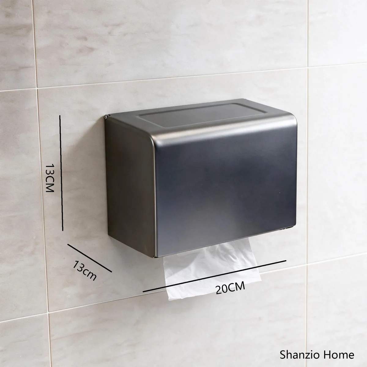 Mirror-Polished Gunmetal Grey Wall‑Mount Bathroom Accessories Set 001 - View 7
